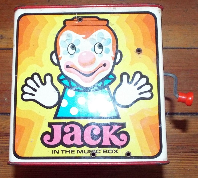 Mattel Jack in the Music Box 1971, Crank Music Pop Up all Working!