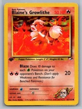 Blaine's Growlithe (62) Gym Heroes 062/132 MP on eBay