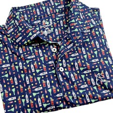 Rhoback Performance M Bloody Mary Polo, Casual, Golf Shirt, Fun Pattern 