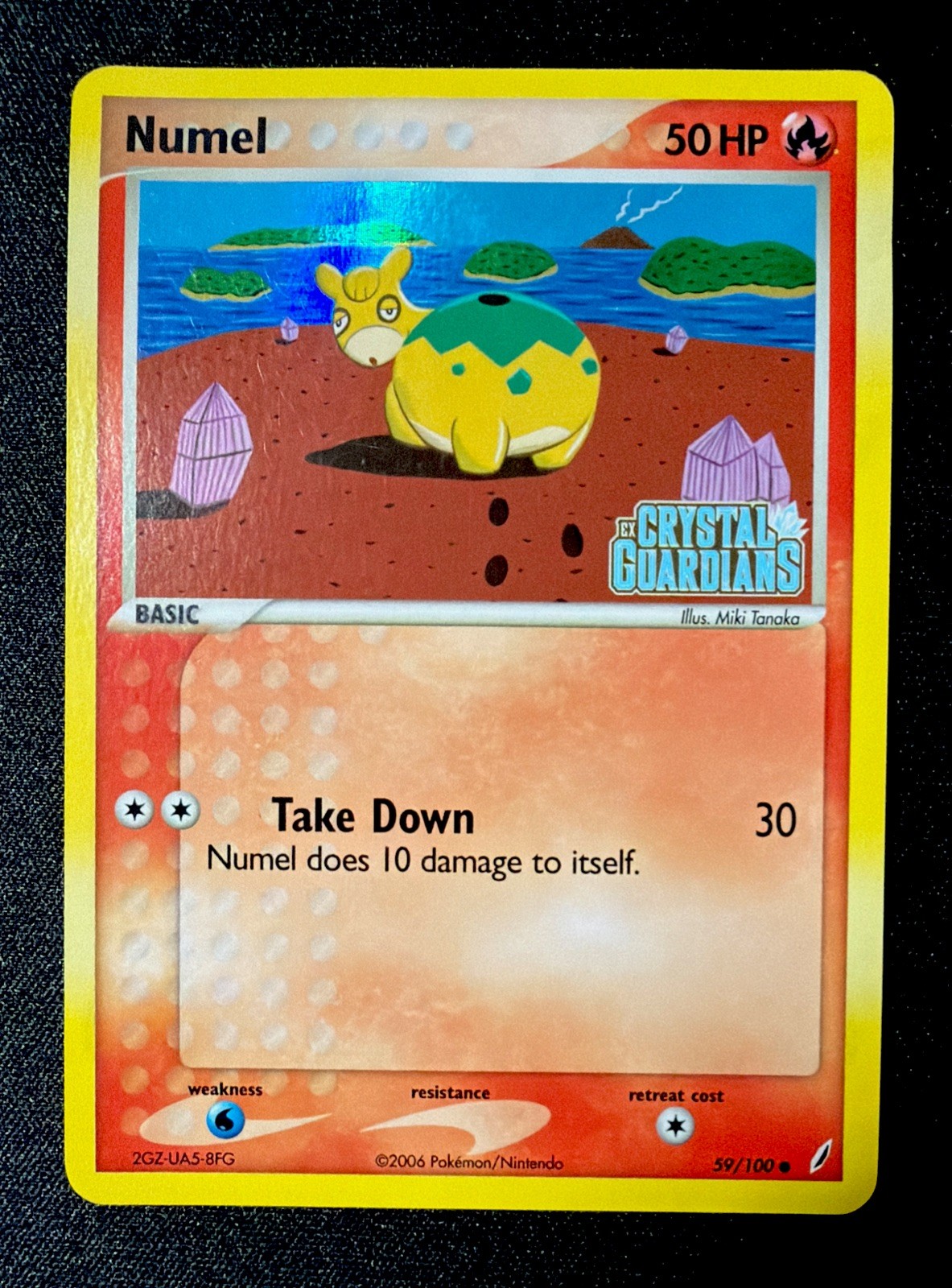 WHITE DOT ERROR Numel 59/100 Crystal Guardians Reverse Holo Pokemon TCG
