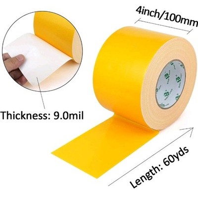 6 Pack  Wide Duct Tape, Heavy Duty Strong 6Roll (4.0inch x 55yds) Yellow