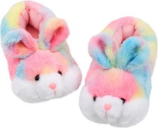 Womens Bunny Slippers, Colorful, Size 5-6, Gifts For Her