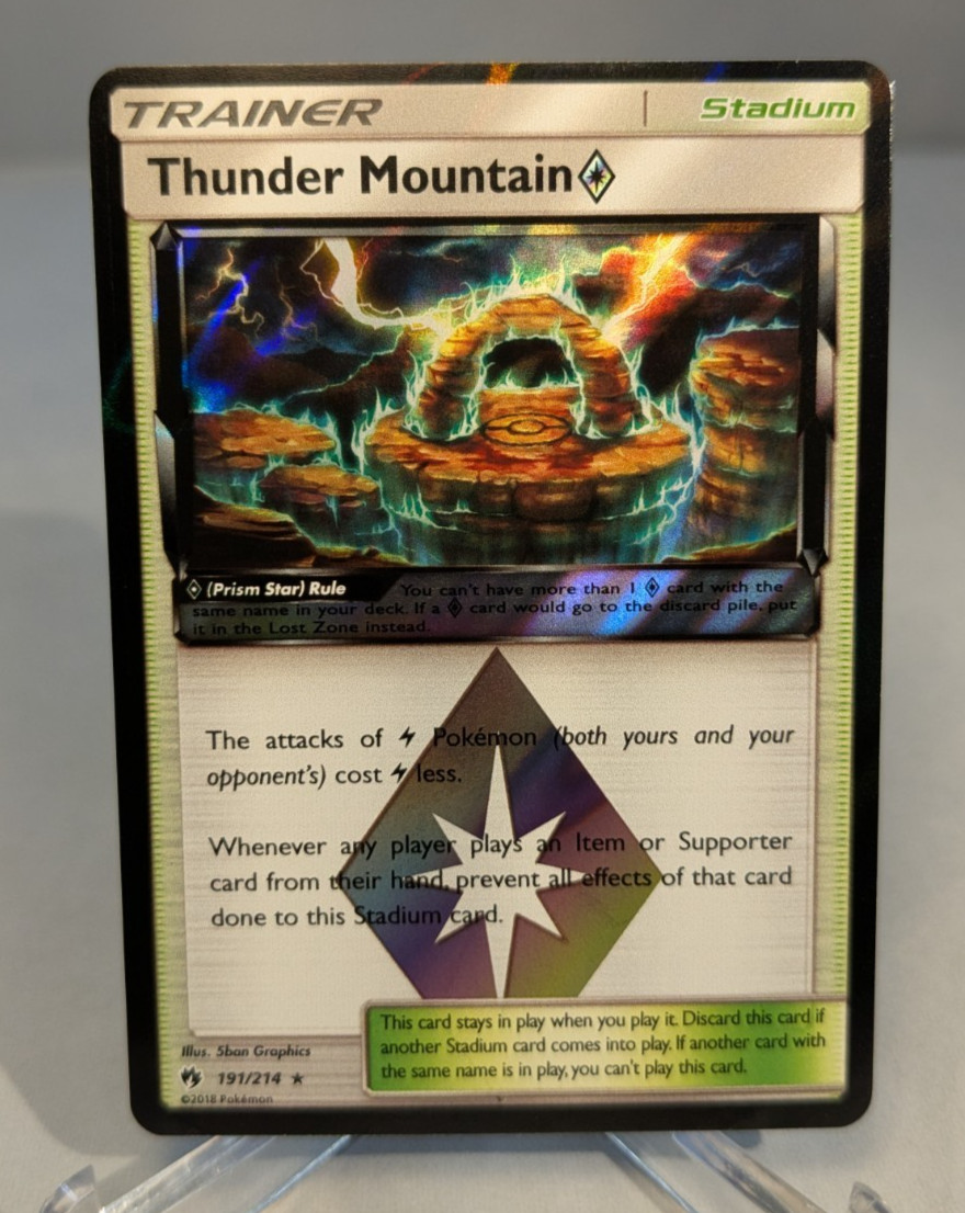 Pokemon Lost Thunder Thunder Mountain Prism Star Holo 191/214