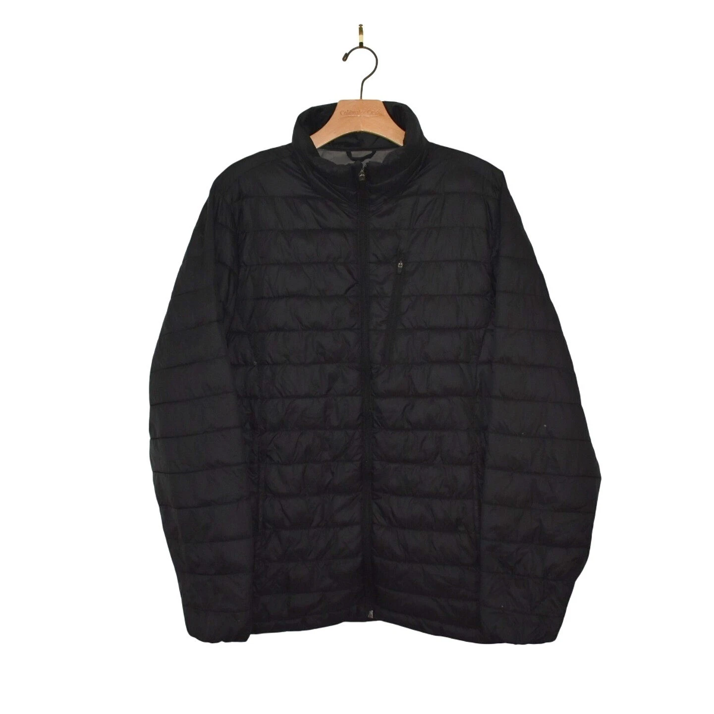 Xersion Mens Packable Down Alternative Puffer Jacket Black Size Medium