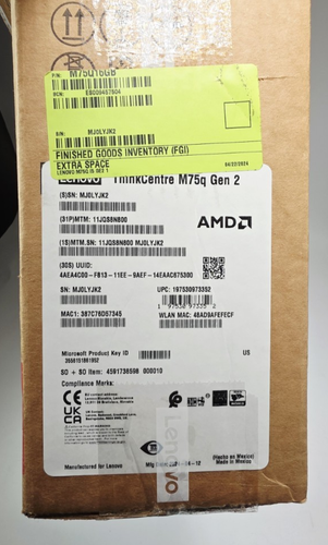 Lenovo ThinkCentre M75q Gen 2 (256 GB SSD, AMD Ryzen 5 PRO 5650GE, 16 GB) - Foto 9 di 9