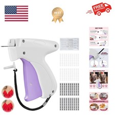 Micro Sewing Gun Stitch Gun for Clothes, White/Light Purple Color Versatile S...