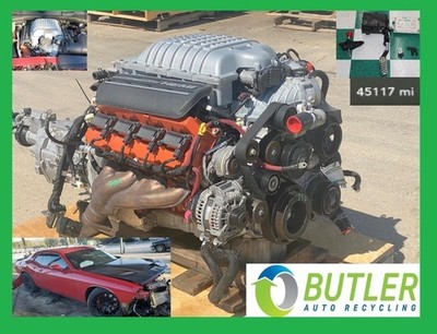 Ran/VID 16' Hellcat 45K 6.2L Hemi Supercharged Engine Liftout Tremec MT Trans