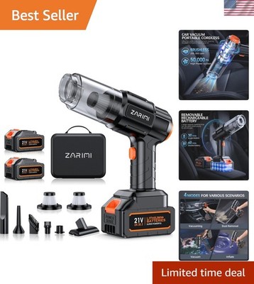 Car Vacuum Portable Cordless, 50000Pa High Power Rechargeable Dust Buster wit...