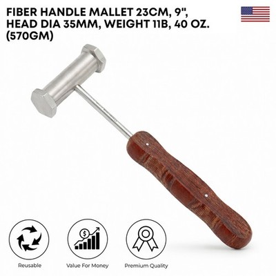 Fiber Handle Orthopedic Surgical Mallet Bone Hammer 9 Inch 35mm 570g