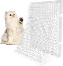 Clear Scat Mat for Cats, 10 Pack 16" X 13" Cat Deterrent Mats with 1" Spikes and
