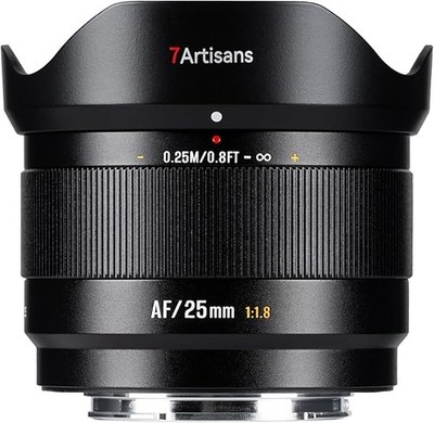 7artisans AF 25mm F1.8 Lite Auto Focus APS-C Prime Lens for Sony E-Mount Cameras