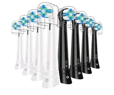 8 Pack Black White IO Replacement Heads Compatible with Oral b iO...