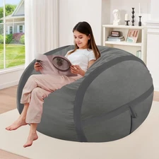 3ft Bean Bag Chair Giant Bean Bag Chairs for Adults with Memory Foam Filled, ...