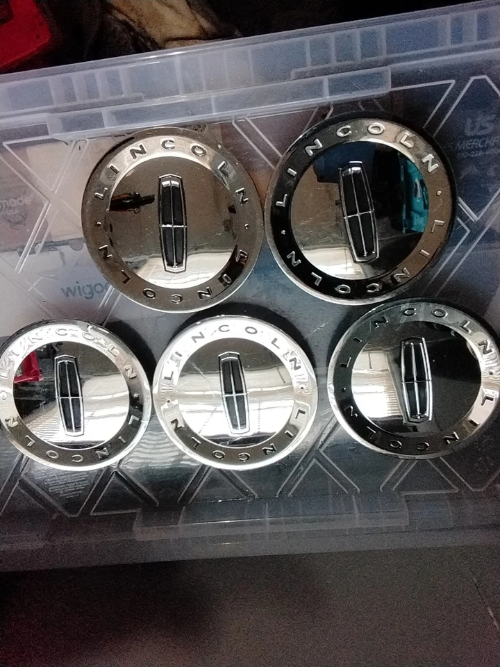 Set Of 5 2007-2009 Lincoln MKZ Zephyr Wheel Center Cap Chrome 4W13 3W131A096 - Image 2 of 4