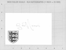Gordon Harris Hand Signed White Card England Burnley Autograph Signature COA