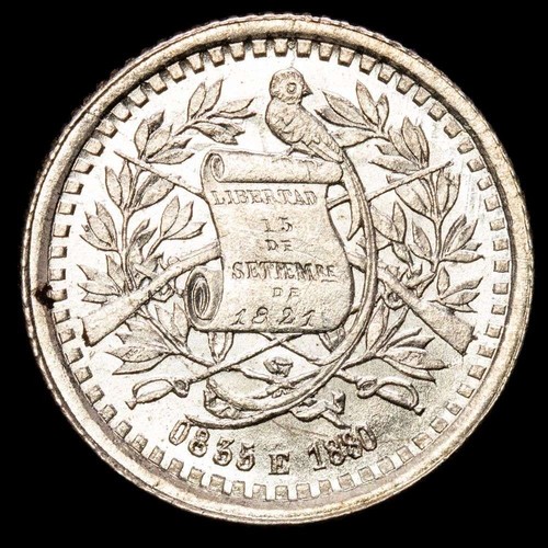 República de Guatemala 1/2 Real (1,54g) 1880 KM-155.1 UNC - Picture 3 of 3