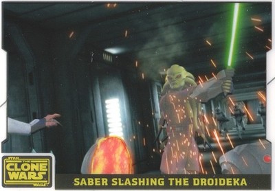 2008 Topps Star Wars Clone Wars Card Animation Cels #7 Saber Slashing Droideka