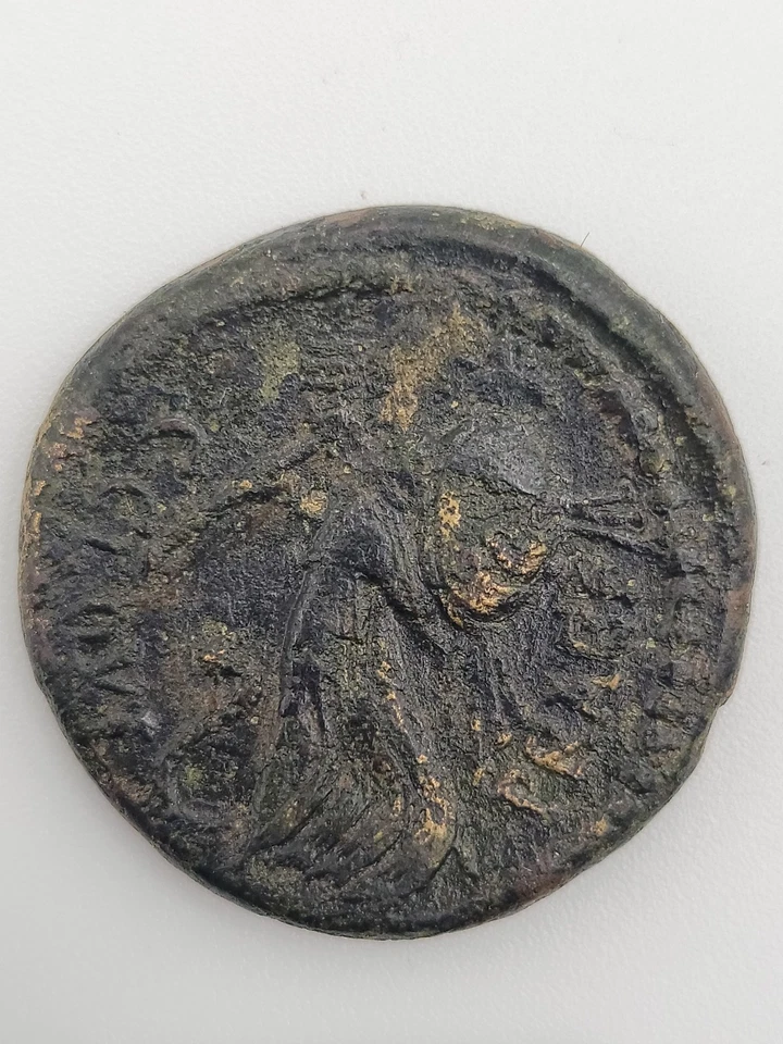 Julius Caesar Dupondius 46-45 BC Minerva & Victory Ancient Roman Coin - Image 4 of 4