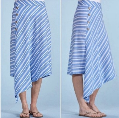 NWT Fresh Produce Blue Striped Arwen Skirt  XL