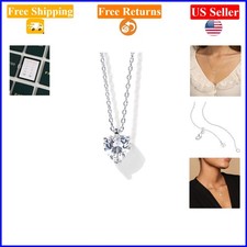 14K Gold Plated Heart Cubic Zirconia Pendant Necklace for Women, 16" 2" Extender