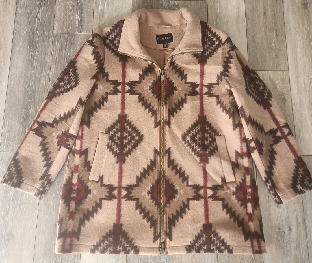 Pendleton Originals Women XL Wool Coat Jacket Indian Aztec S