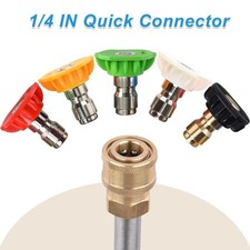5pcs Pressure Washer Spray Tips Nozzles High Power Kit Quick Connect 1/4" Set