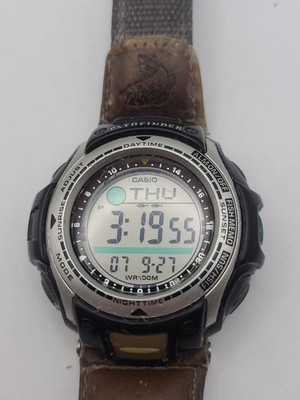 Casio Pathfinder Watch Fishing Timer 2632 PAS 400B Working  display picture 2