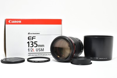 [Optical Top MINT] Canon EF 135mm f/2 L USM Telephoto AF Lens w/Box From JAPAN