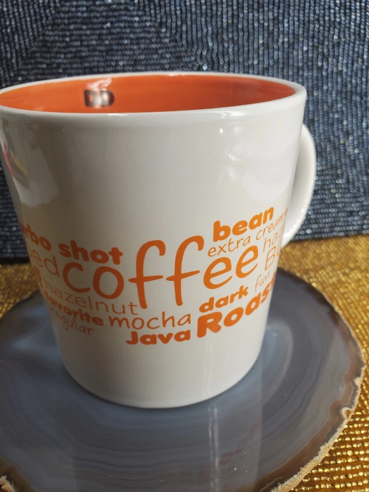 Dunkin Donuts Coffee Mug Tea Cup Ceramic 2011 DD 12 Oz. Orange (C18) - Image 2 of 4