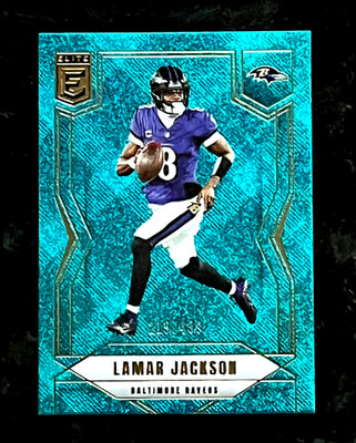 Lamar Jackson 2025 Donruss Elite 219/499 Teal Sparkle Baltimore Ravens #10