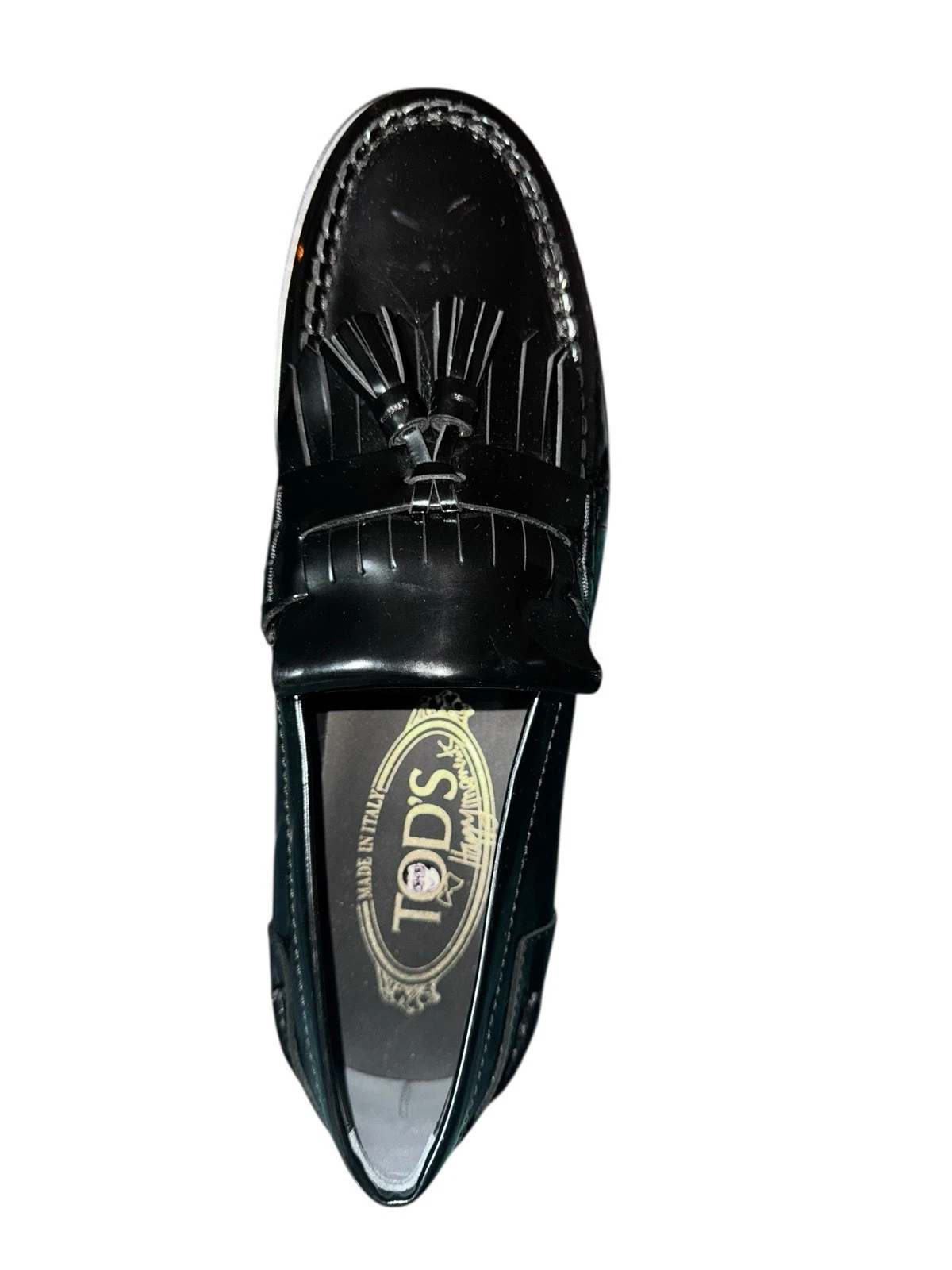 TOD’S AUTENTICO Tods Mocassino Uomo Nero Nappa Scarpe Eleganti Tods Tg7 US 8 5