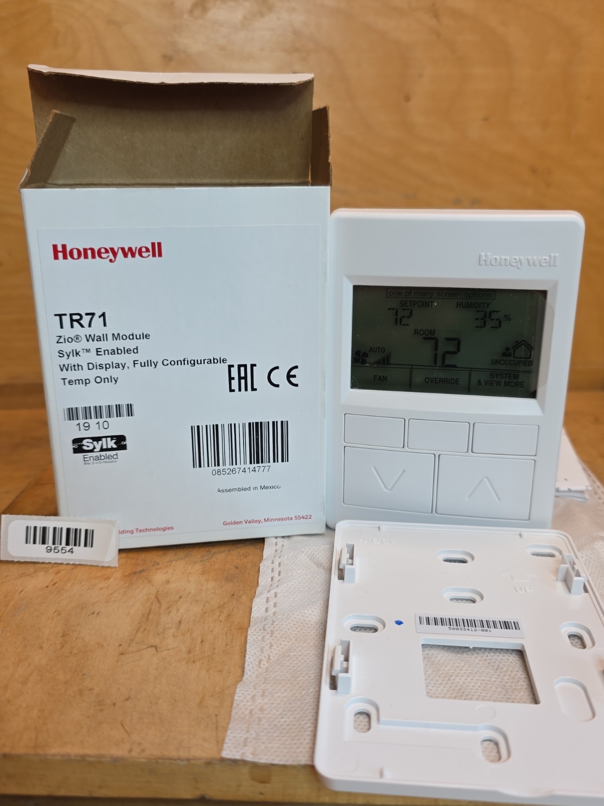 TR71/U Honeywell HVAC Sensors ZIO LCD/SYLK BUS WALL MODULE