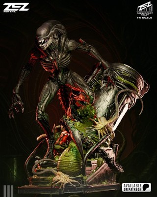 Xenomorph (Aliens) 1/6 or 1/8 Scale Statue 3D Print Model Kit