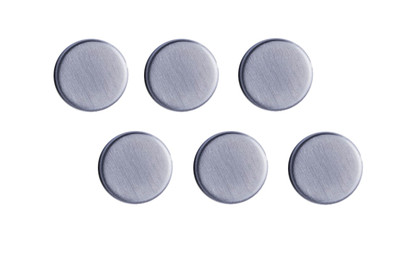 12 Magnete aus Edelstahl, Ø27 mm, Höhe:7 mm, extrastark auch für Glasmagnettafel