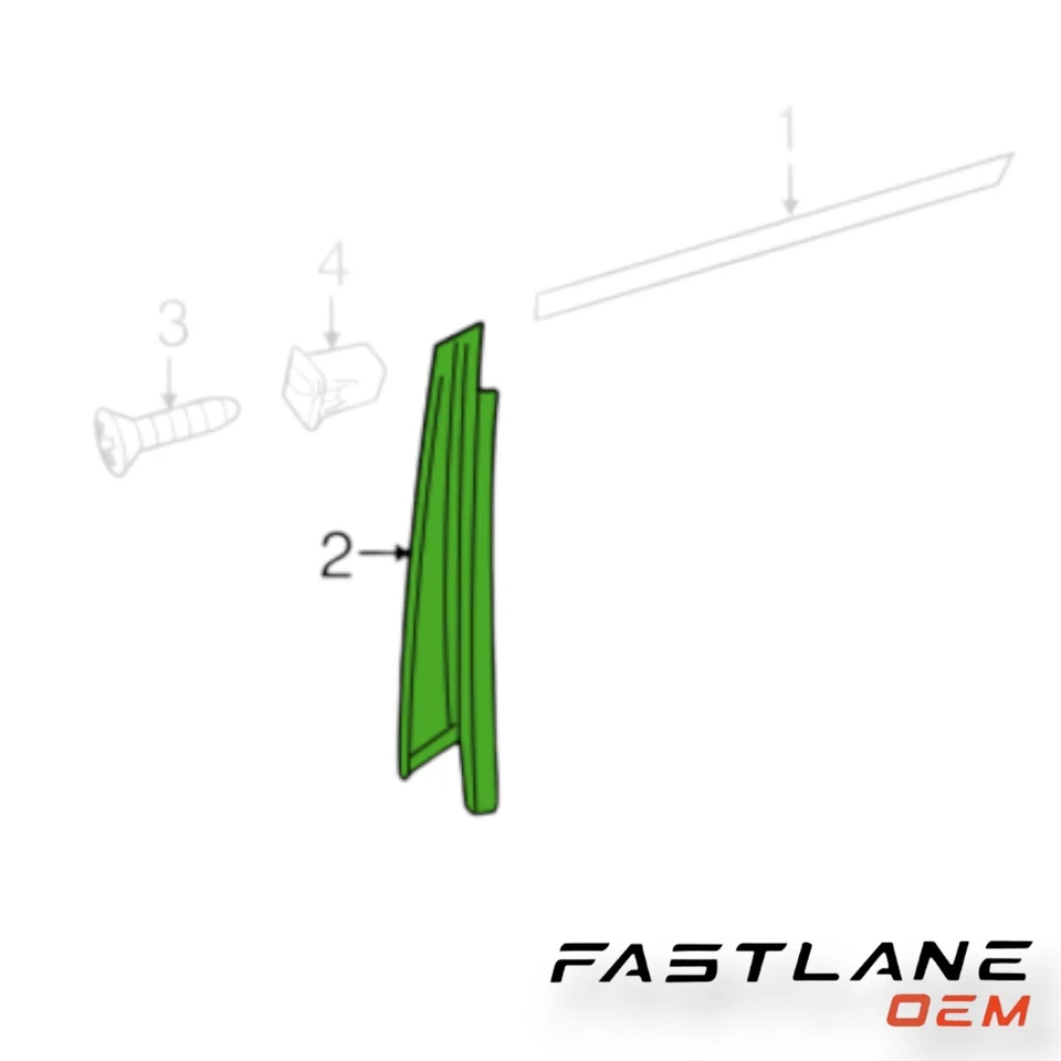 Mercedes-Benz GLC 300 2016-2020 pilar B moldura trasera derecha nuevo OEM A 253 690 14 00 Foto 4 de 4