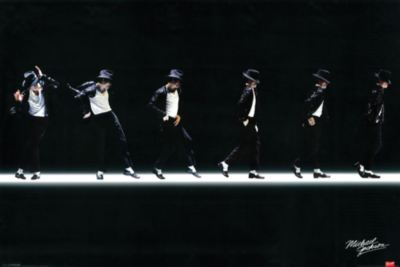 Michael Jackson Moonwalk Photo Still 24x36 Music Poster, King of