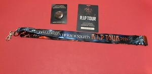 2024 HHN RIP Tour Button Lanyard (UNIVERSAL STUDIOS ORLANDO) Halloween Horror