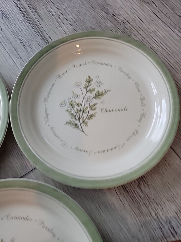 CORELLE 3 Piece Thymeless Herbs Chamomile Salad Lunch Plate Set eBay