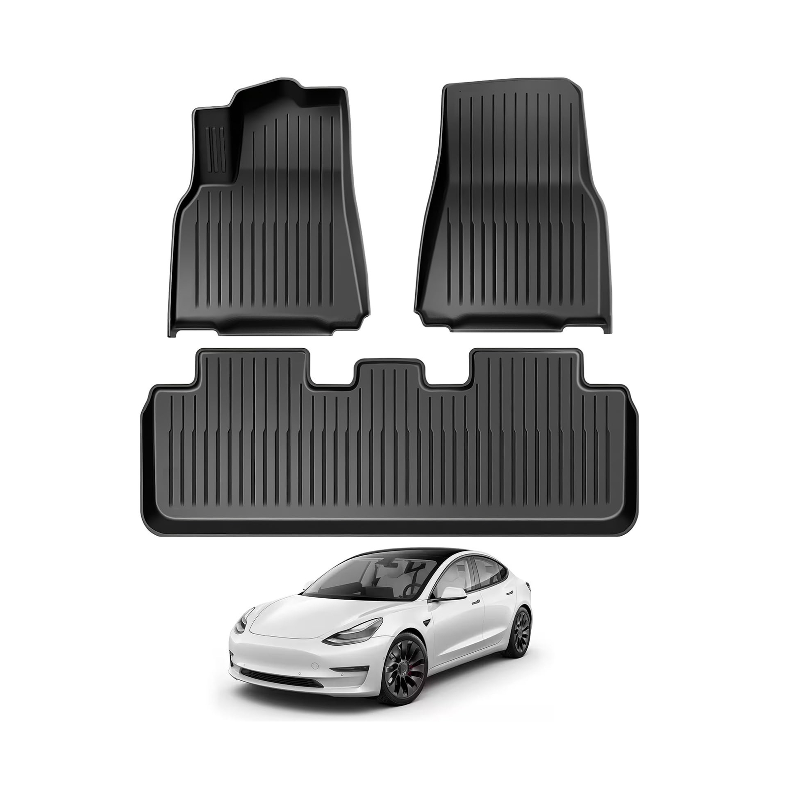 Premium Tesla Model Y All-Weather Floor Mats 2020-2024 - Custom Fit Protection-image