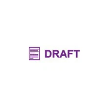 DRAFT With Letter Self-Inking Stamp -Purple - Trodat 4911 - 9/16" x 1-1/2"