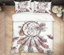 3D Gentle Moon God KER810 Bed Pillowcases Quilt Duvet Cover Double Luna