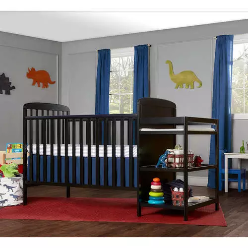 Combination crib best sale and changing table