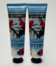 2 Bath Body Works HELLO BEAUTIFUL Travel Size Mini Hand Cream 1 oz