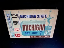 1939 Michigan Wolverines MSU Spartans football game ticket stub UM State
