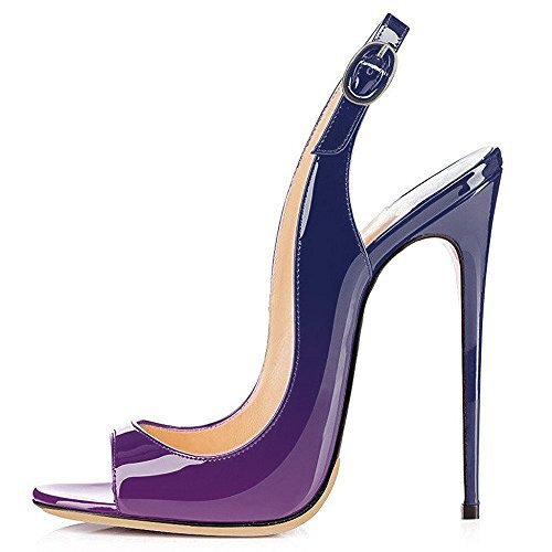 Women Round Toes Super High Heels Fashion Sandals Fish Mouth Stiletto High Heels - Picture 4 of 35