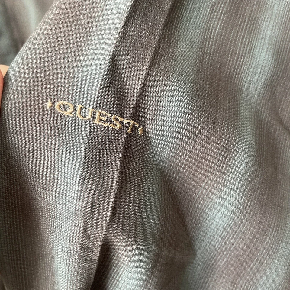 Quest мужская спортивная рубашка на пуговицах с длинным рукавом зеленая клетчатая размер XL EUC - Изображение 4 из 4