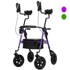10 ELENKER Deluxe All-Terrain Upright Rollator Walker Stand Up Rolling Medical
