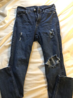 Super Skinny Rock Star Jeans  Size 6 Women Ripped jeans 27  in  highwaist