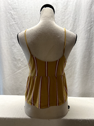 American Eagle Yellow Pink Striped Tank Top Women's Size Medium Bow Summer - Picture 3 of 7