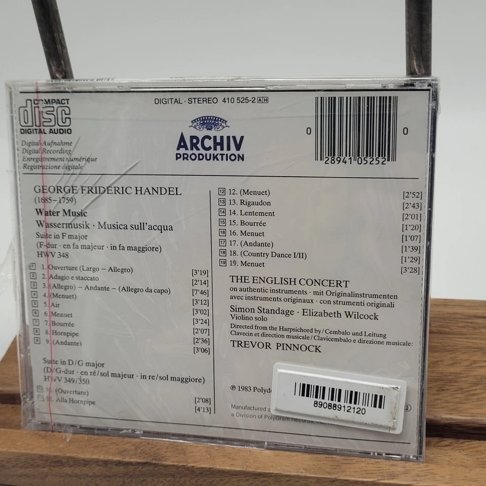 BRAND NEW CD G. F. HANDEL WATER MUSIC THE ENGLISH CONCERT TREVOR PINNOCK CD - Image 2 of 3